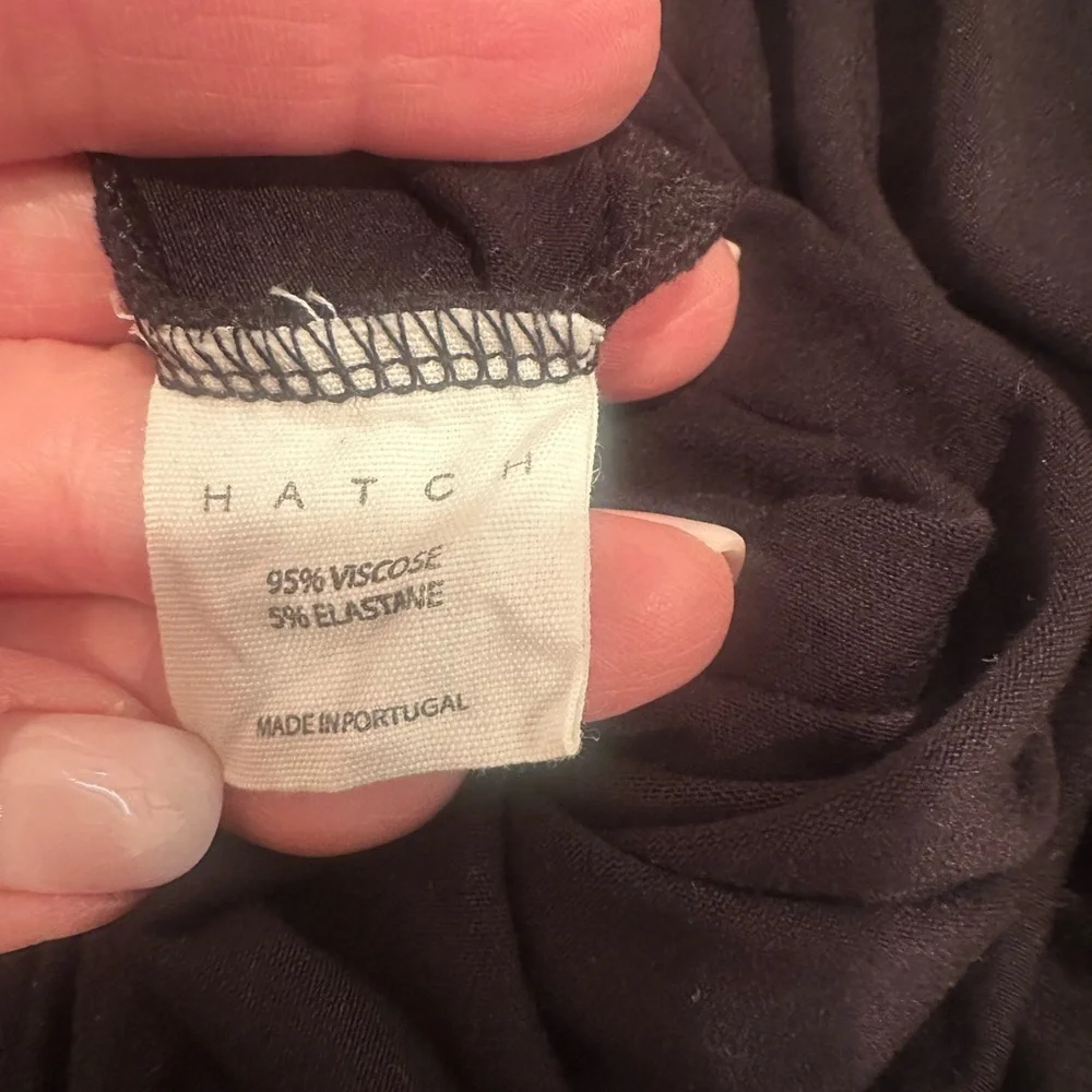 Hatch Black Oversized Relaxed Tee Maternity Minimalist Stretch Comfy Sz 1-Small - Picture 5 of 6